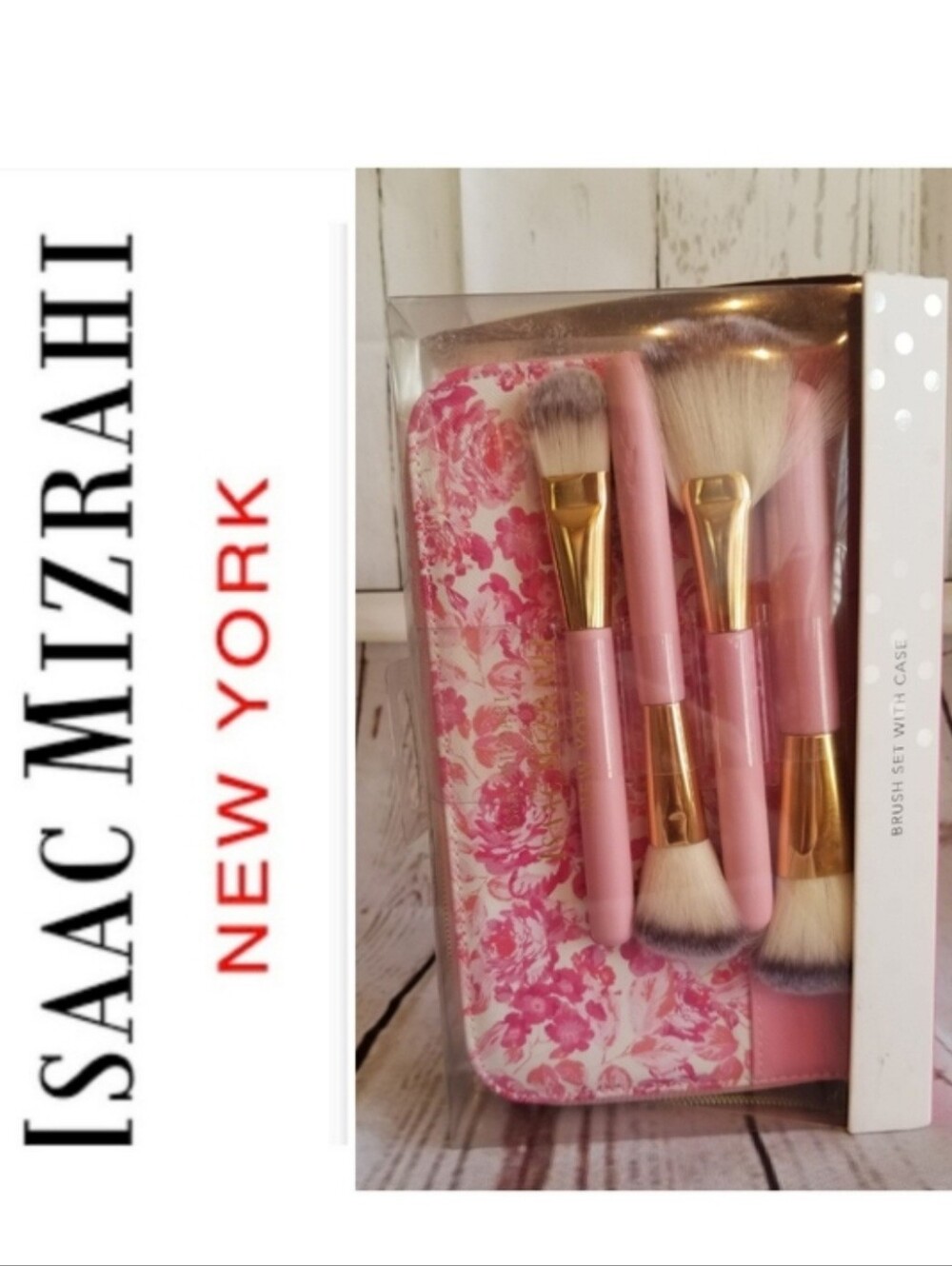 Isaac Mizrahi Makeup Brush Set with Case